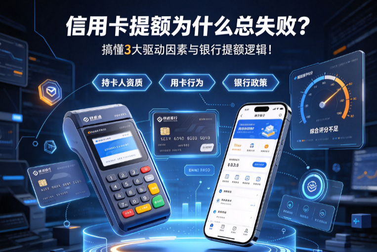 银盛通POS机：信用卡提额为什么总失败？搞懂3大驱动因素与银行提额逻辑！