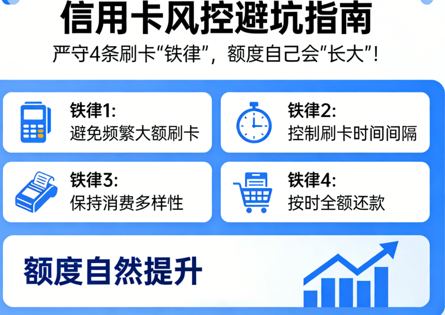 信用卡风控避坑指南：严守4条刷卡“铁律”，额度自己会“长大”！