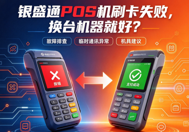 银盛通POS机刷卡失败换台机器就好?