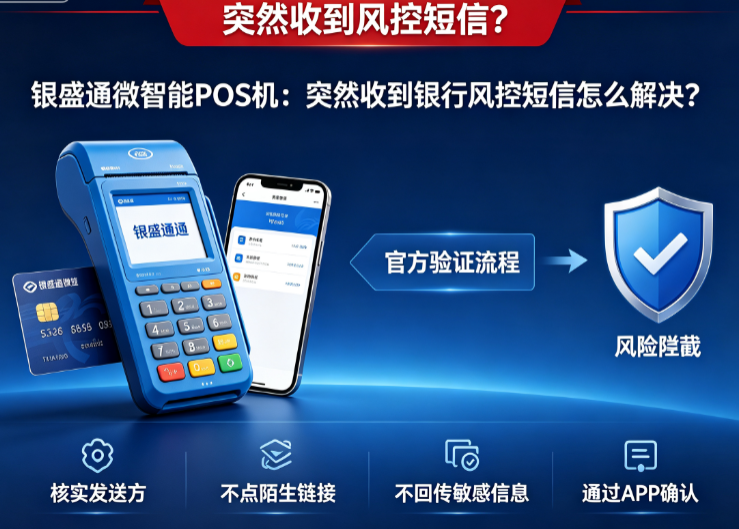 银盛通微智能POS机:突然收到银行风控短信怎么解决?