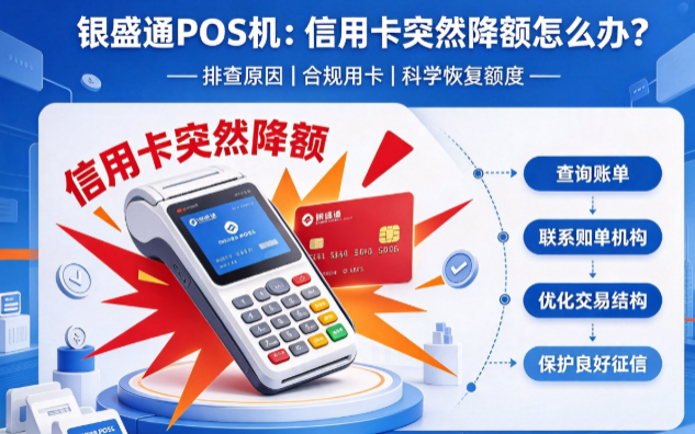 银盛通POS机:信用卡突然降额怎么办?